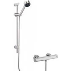 Mixer Shower Shower Systems Balterley Round Thermostatic Minimalist Bar Valve and Brass Slider Rail Kit