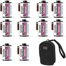 Camera Film Ilford ILFOCOLOR 400 Plus 35mm Vintage Tone Color Film, ISO 400, 10-Pack w/Bag