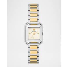 Tory Burch Kira Square Two-Tone Stainless Steel Watch