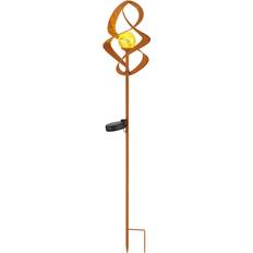 Gartenschmuck Globo LED Solarleuchte Rost Metall 90x14,5 cm