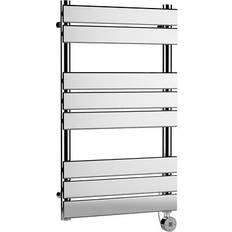 Nuie Electric Flat Towel Rail 840mm x 500mm 400 Watt Silver, Chrome