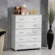 Home Treats 5 Drawers High Gloss Chest of Drawer