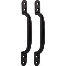 Door Pull Handles XFORT Hotbed Handle 2 Pack Black Traditional Cast Iron