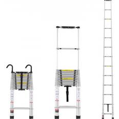 Ladders VEVOR Telescoping Extension Ladder 16.5FT Multi-button Retraction 419 LBS