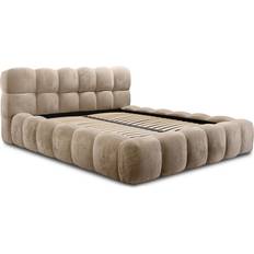 Beds & Mattresses Fun-Möbel Polsterbett Aurelia 140x200 cm in Stoff Aprodite Beige Frame Bed