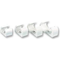 Oval Conduit Fixing Clip 20mm White