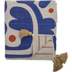 Bloomingville Decke Eviaya Filz Blau (160x130cm)