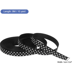 Black Gift Wrap Ribbons Unique Bargains Grosgrain Ribbons with White Dots 10 Yard x 0.4 Inch