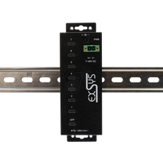 Concentradores USB EXSYS Concentrador Industrial de 7 Puertos USB 3.0