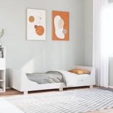 Beds & Mattresses Berkfield Home Bed Frame without Mattress White 90x190 cm Single Solid Wood Pine