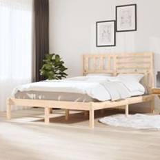 Beds & Mattresses Berkfield Home Bed Frame 120x190 cm Small Double Solid Wood Pine - Brown