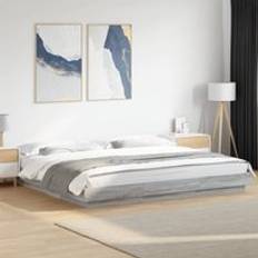 Beds & Mattresses Berkfield Home Bed Frame without Mattress Grey Sonoma 180x200 cm Super King