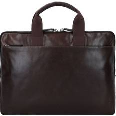 Buddy Briefcase Leather 40 cm Laptop Compartment - Dark Brown