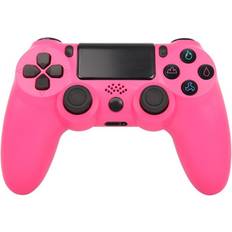 MTK Trådlös Spelkontroll för PS4 Game med Högtalare och Stereoheadsetuttag Rosa