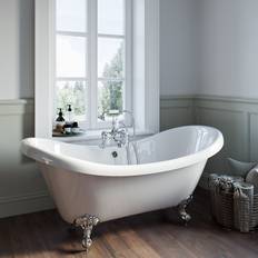 Acrylic Freestanding Bathtubs Park Royal Freestanding Double Ended Roll Top Bath 1750 x 740 mm