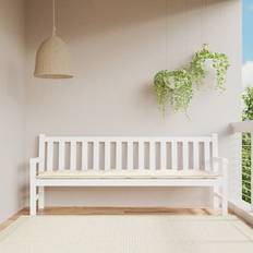 vidaXL Bänkdyna För Trädgården Gräddvit 200x50x7 cm Oxfordtyg Trädgårdsbänk