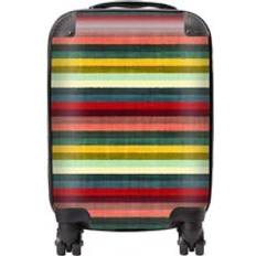 Multicoloured Luggage Warren Reed Multicolour Striped Brish Pattern Suitcase Small