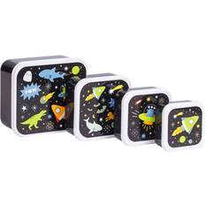Barn- & Babytillbehör A Little Lovely Company Galaxy Lunch & Snack Box Set 4 st