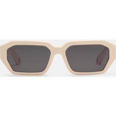 Roberto Cavalli Sunglasses With Wide Rectangular Front And Fangs - Light Brown