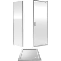 Showers Balterley 6mm Glass Pivot Shower Door 760mm - White