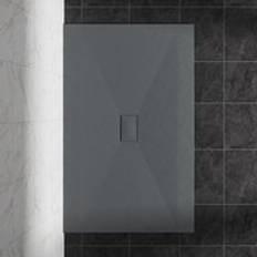 Showers NRG 1600 x 1000 mm Anthracite Rectangle Slate Effect Bathroom Shower Tray