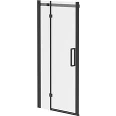 Clear Shower Door Wholesale Domestic Series 10 Colore Matt Black 1000mm Inline Hinged Shower Door