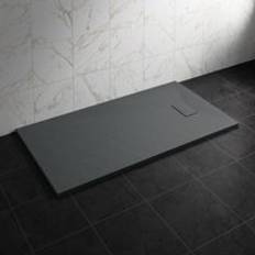 Showers NRG 1600 x 800 mm Anthracite Rectangle Slate Effect Bathroom Shower Tray