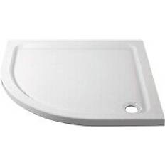 Pearl 900mm Quadrant Shower Tray - Non-Slip White Acrylic Stone Resin