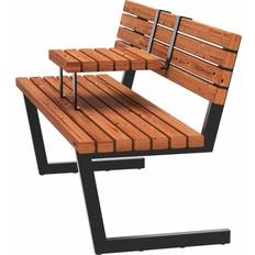Havebænke Plus Relaxbänk Med Hängbord 150 cm Thermowood Trädgårdsbänk