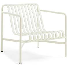 Metall Utemöbler Hay Palissade Low Loungefåtölj Cream White Utefåtölj