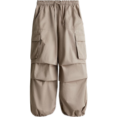 Cargo Trouser - Girl Trousers H&M Girl's Cotton Twill Parachute Trousers - Khaki Beige (1243989002)