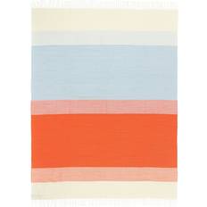 Marimekko Tæpper Marimekko Hennika Plaid 120x180 cm Orange/Light Blankets Blue, Orange, White (180x120cm)