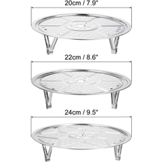 Stainless Steel Inserts Unique Bargains Stainless Steel Steamer Rack w Stand 7.9 x 8.6 x 9.5 in Silver Tone Steam Insert