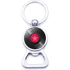 Veishet Vinyl Minimalist Record Phonograph Bottle Opener Keychain - Creative Metal