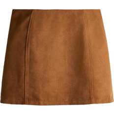 H&M Minirock Aus Aufgerautem Stoff - Beige