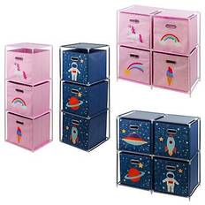 Cardboard Storage Boxes Kid's Room The Magic Toy Shop Kids Storage Cubes With Handles Set of 4