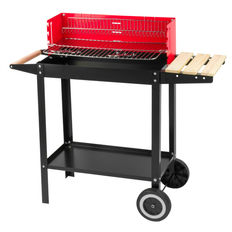 KCT Open Top BBQ Grill Trolley Garden Barbecue Steel Charcoal Cooking Oven