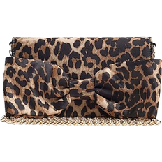 River Island Satin Bow Purse Cross Body Bag - Brown Leopard
