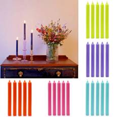 Yellow Candles Ancient Wisdom Solid Colour Dinner Candles Pack of 5 Candle