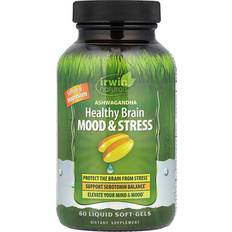 Irwin Naturals Ashwagandha Healthy Brain Mood & Stress 60 Liquid Soft-Gels