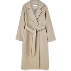 NA-KD Wool Blend Coat - Light Beige