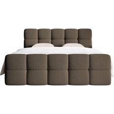 Bedden Selsey Chloe Boxspring Bouclé Met Opbergruimte 180 x 200 cm - Bruin