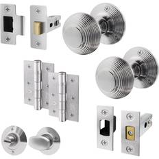 Afit Beehive Door Knob Set Hinges And Latch & Deadbolt Kit
