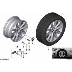 Car Rims BMW Genuine Light Alloy Wheel Rim Reflex Silver 7.5J 17 in
