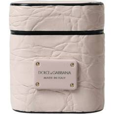 Dolce & Gabbana Women's Crocodile Embossed Leather Airpod Case