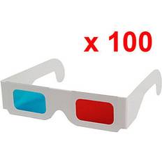 Red 3D Glasses Jeco Lot 100 3D Glasses Anaglyph Red/Cyan Blue Cardboard