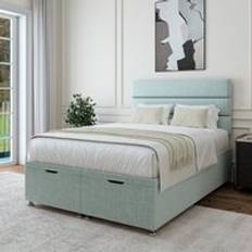 Dunelm Woven Fabric End of Ottoman Base - Pacific Blue Frame Bed