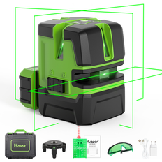Cross- & Line Laser Huepar 197-Feet Green Self-Leveling Cross-line Laser Level NT411G