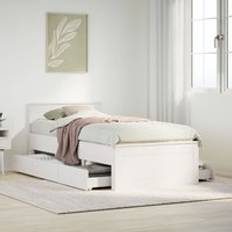 Beds & Mattresses Berkfield Home Bed Frame without Mattress with Headboard 75x190 cm Small Single Solid Wood Pine