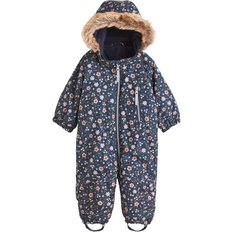 H&M Baby Water Repellent Overall - Dark Blue/Floral (0882037014)